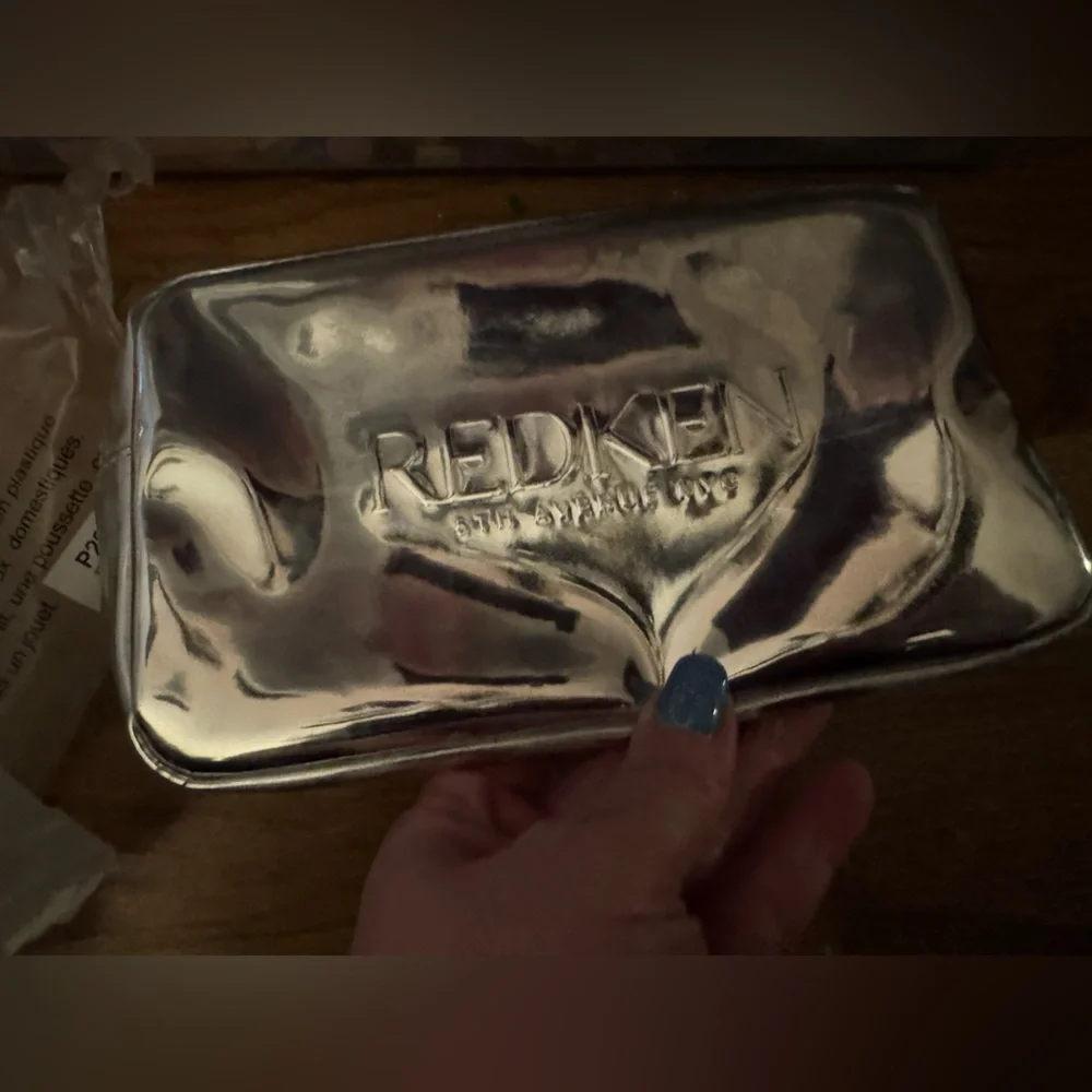 Redken Limited edition silver makeup bag NEW
